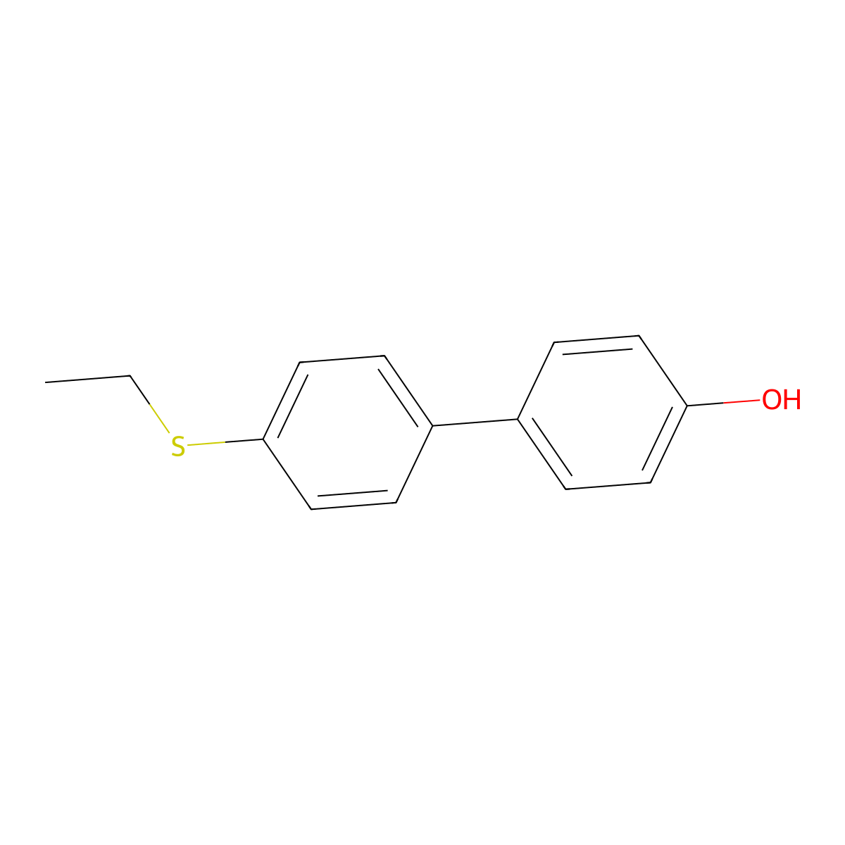 4-(4-Ethylthiophenyl)phenol molecular structure, CAS 1261951-61-4