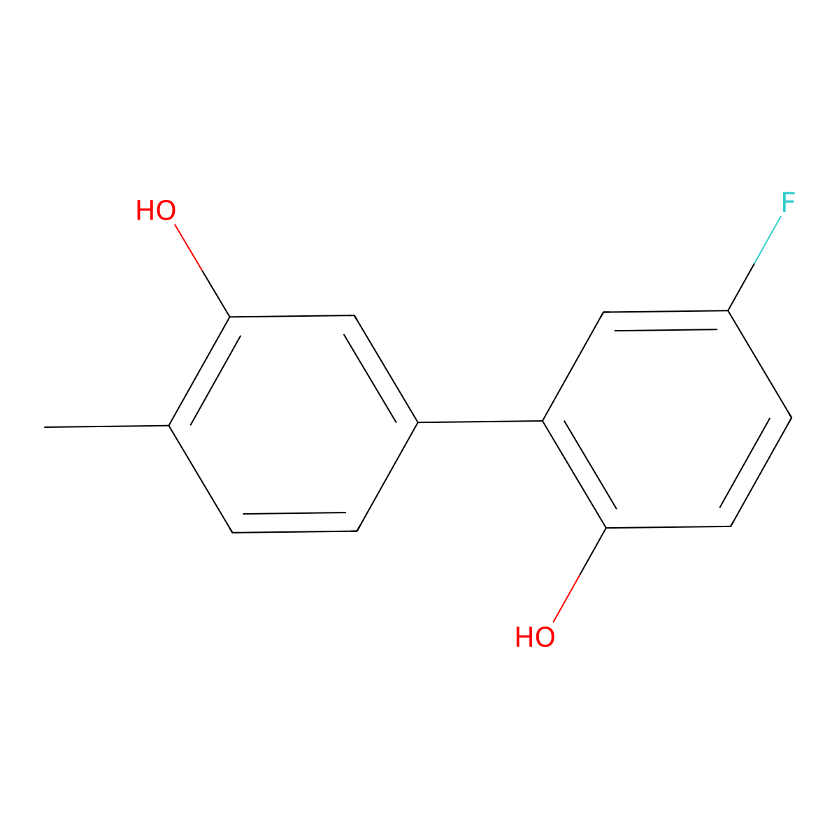 5-(5-Fluoro-2-hydroxyphenyl)-2-methylphenol molecular structure, CAS 1261951-81-8