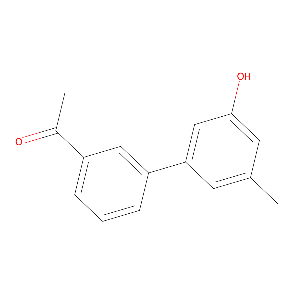 5-(3-Acetylphenyl)-3-methylphenol molecular structure, CAS 1261951-92-1