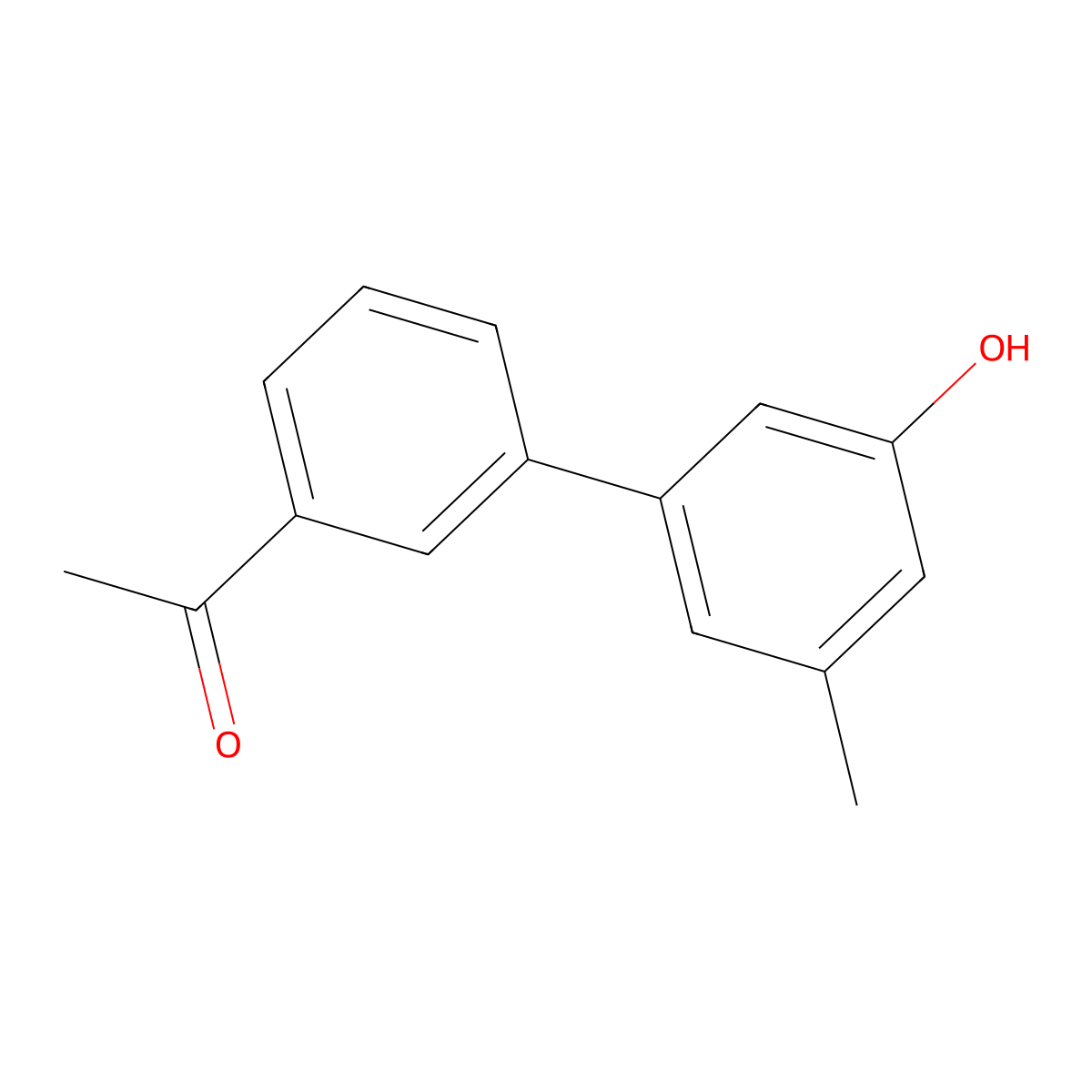 5-(3-Acetylphenyl)-3-methylphenol molecular structure, CAS 1261951-92-1