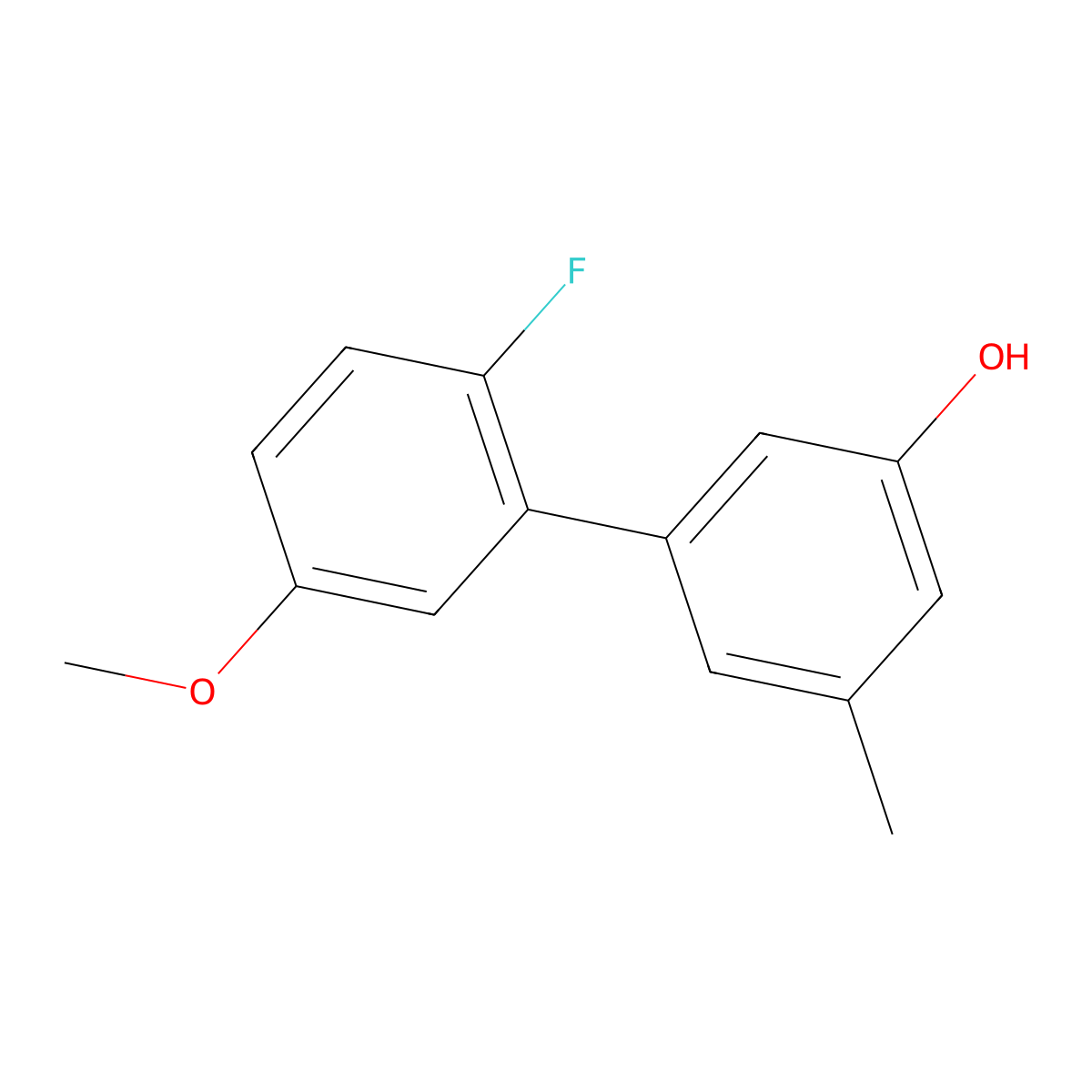 5-(2-Fluoro-5-methoxyphenyl)-3-methylphenol molecular structure, CAS 1261952-02-6