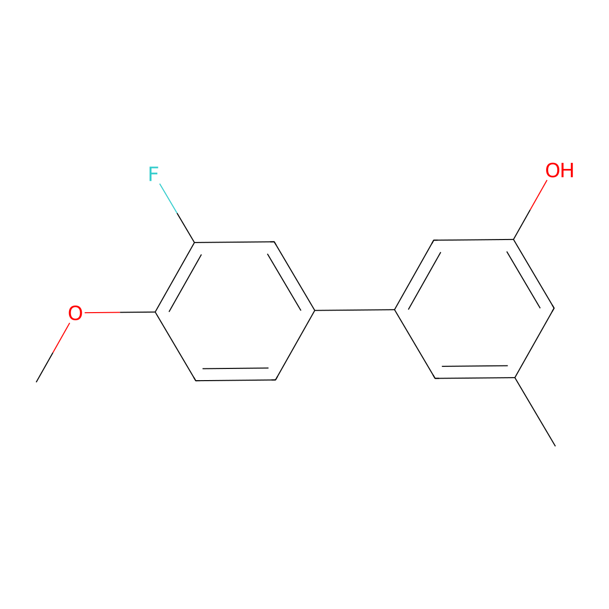 5-(3-Fluoro-4-methoxyphenyl)-3-methylphenol molecular structure, CAS 1261952-06-0