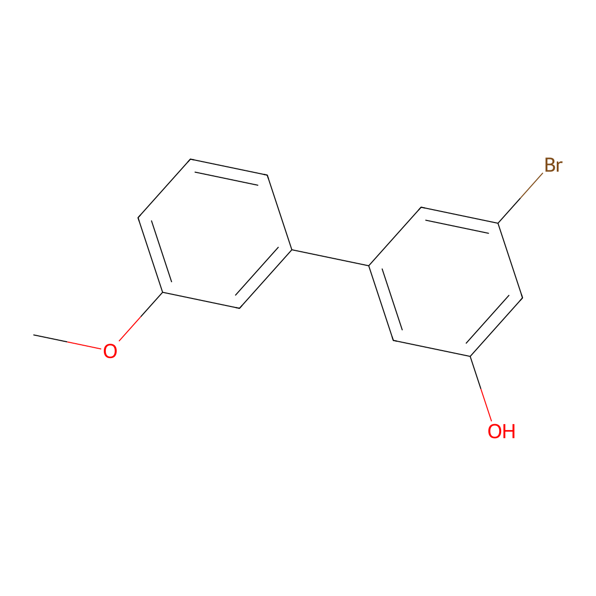 3-Bromo-5-(3-methoxyphenyl)phenol molecular structure, CAS 1261952-11-7