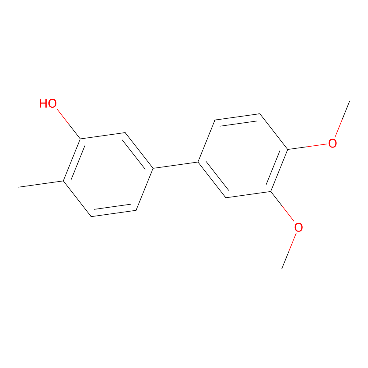 5-(3,4-Dimethoxyphenyl)-2-methylphenol molecular structure, CAS 1261952-12-8