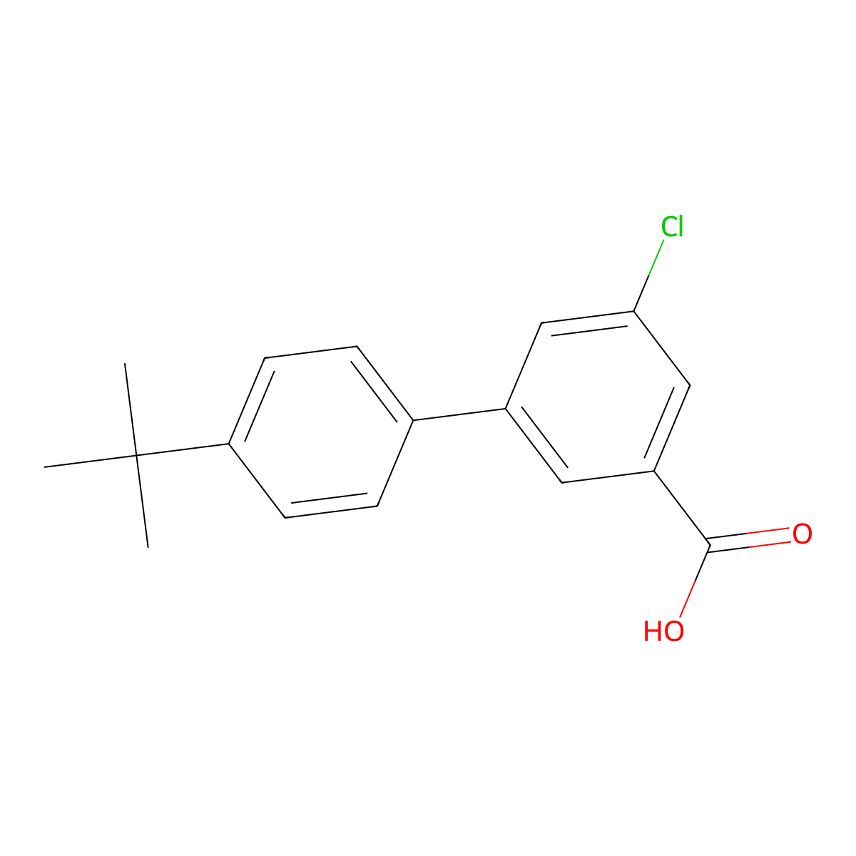 5-Chloro-3-(4-T-butylphenyl)benzoic acid molecular structure, CAS 1261952-13-9