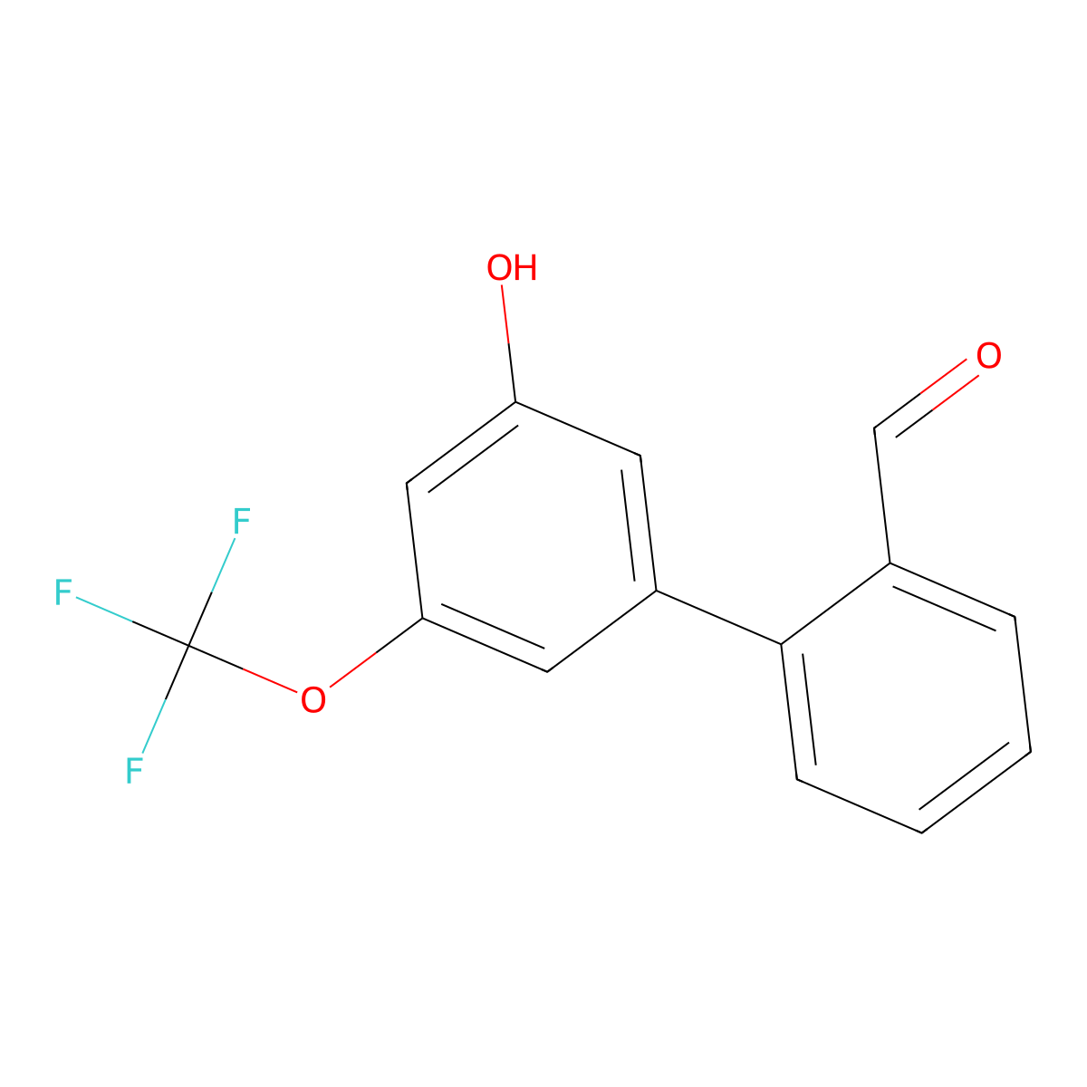 5-(2-Formylphenyl)-3-trifluoromethoxyphenol molecular structure, CAS 1261952-22-0