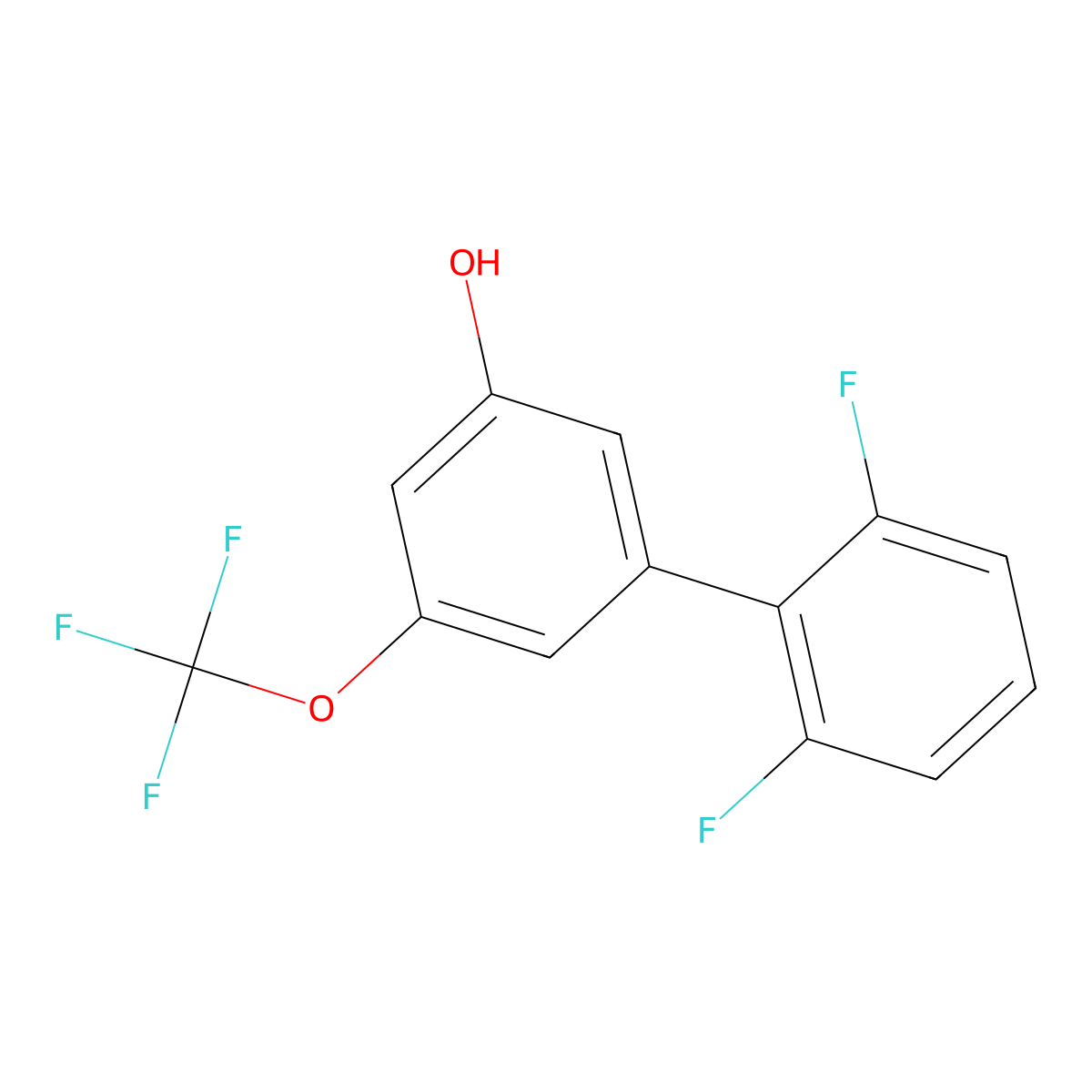 5-(2,6-Difluorophenyl)-3-trifluoromethoxyphenol molecular structure, CAS 1261952-31-1