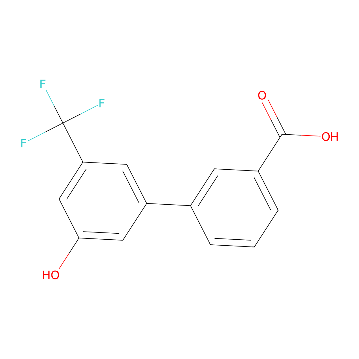 5-(3-Carboxyphenyl)-3-trifluoromethylphenol molecular structure, CAS 1261952-37-7