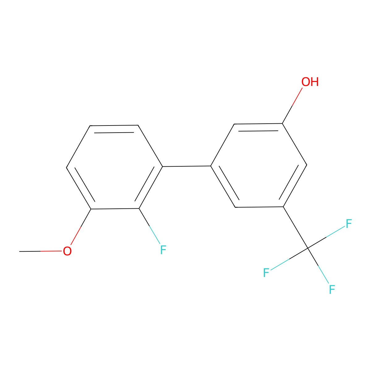 5-(2-Fluoro-3-methoxyphenyl)-3-trifluoromethylphenol molecular structure, CAS 1261952-49-1