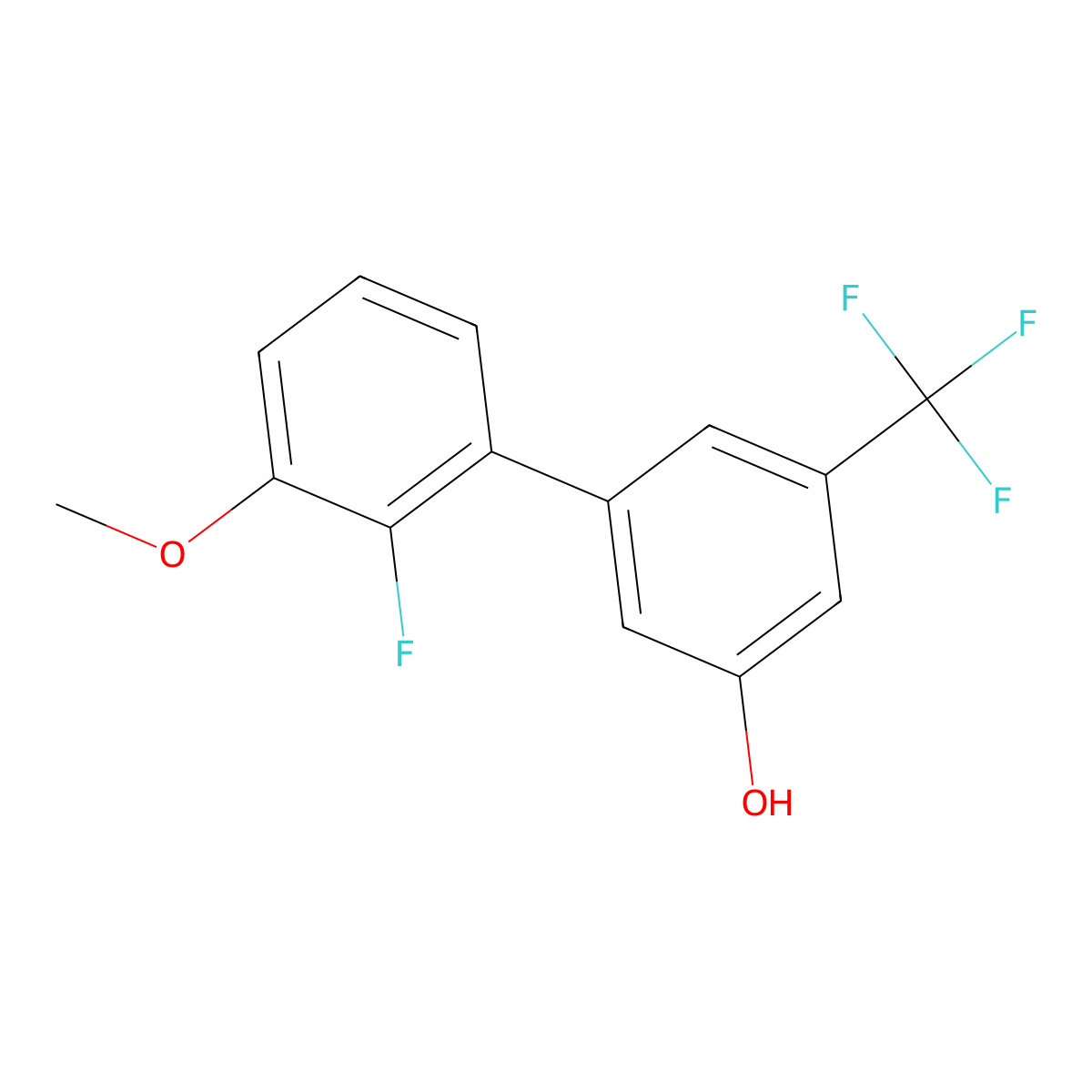5-(2-Fluoro-3-methoxyphenyl)-3-trifluoromethylphenol molecular structure, CAS 1261952-49-1