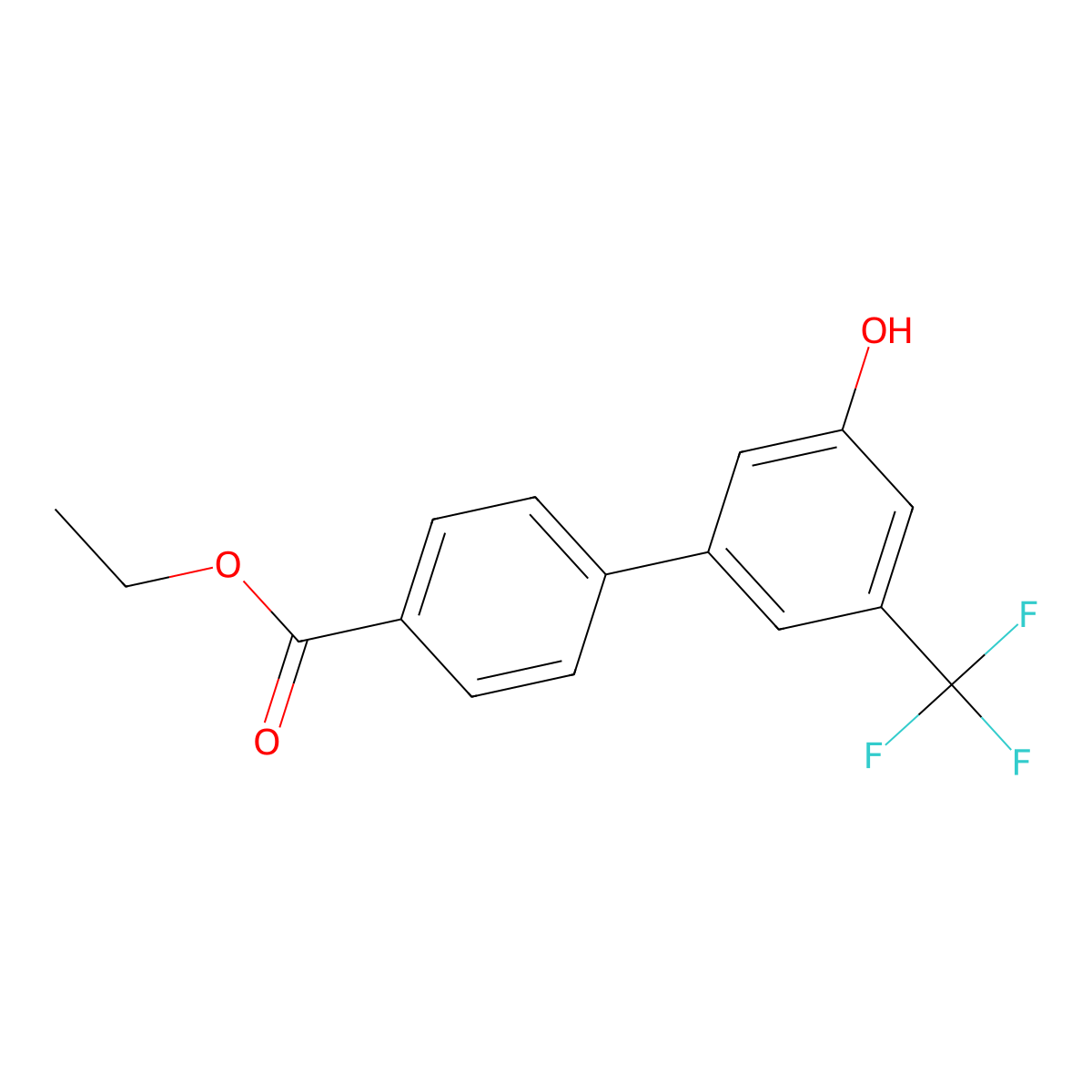 5-(4-Ethoxycarbonylphenyl)-3-trifluoromethylphenol molecular structure, CAS 1261952-60-6