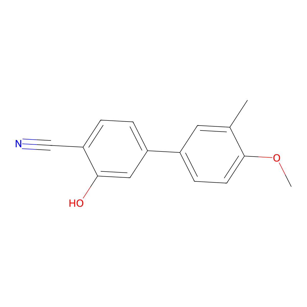 2-Cyano-5-(4-methoxy-3-methylphenyl)phenol molecular structure, CAS 1261952-63-9