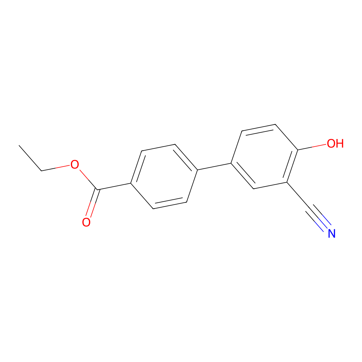 2-Cyano-4-(4-ethoxycarbonylphenyl)phenol molecular structure, CAS 1261952-91-3