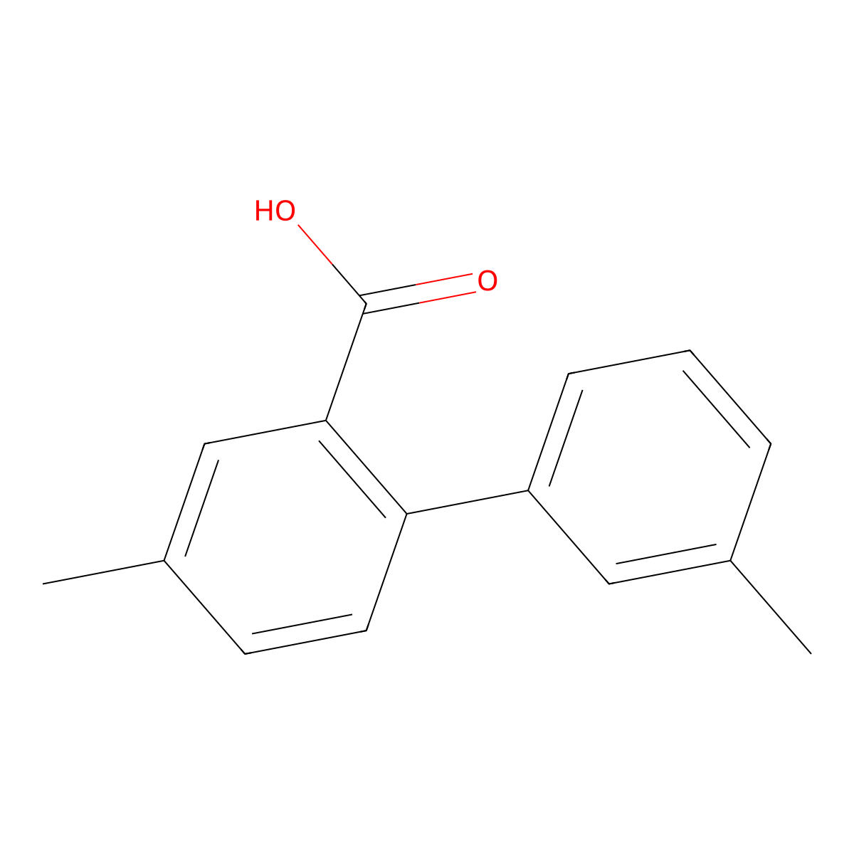 2-(3-Methylphenyl)-5-methylbenzoic acid molecular structure, CAS 1261952-94-6