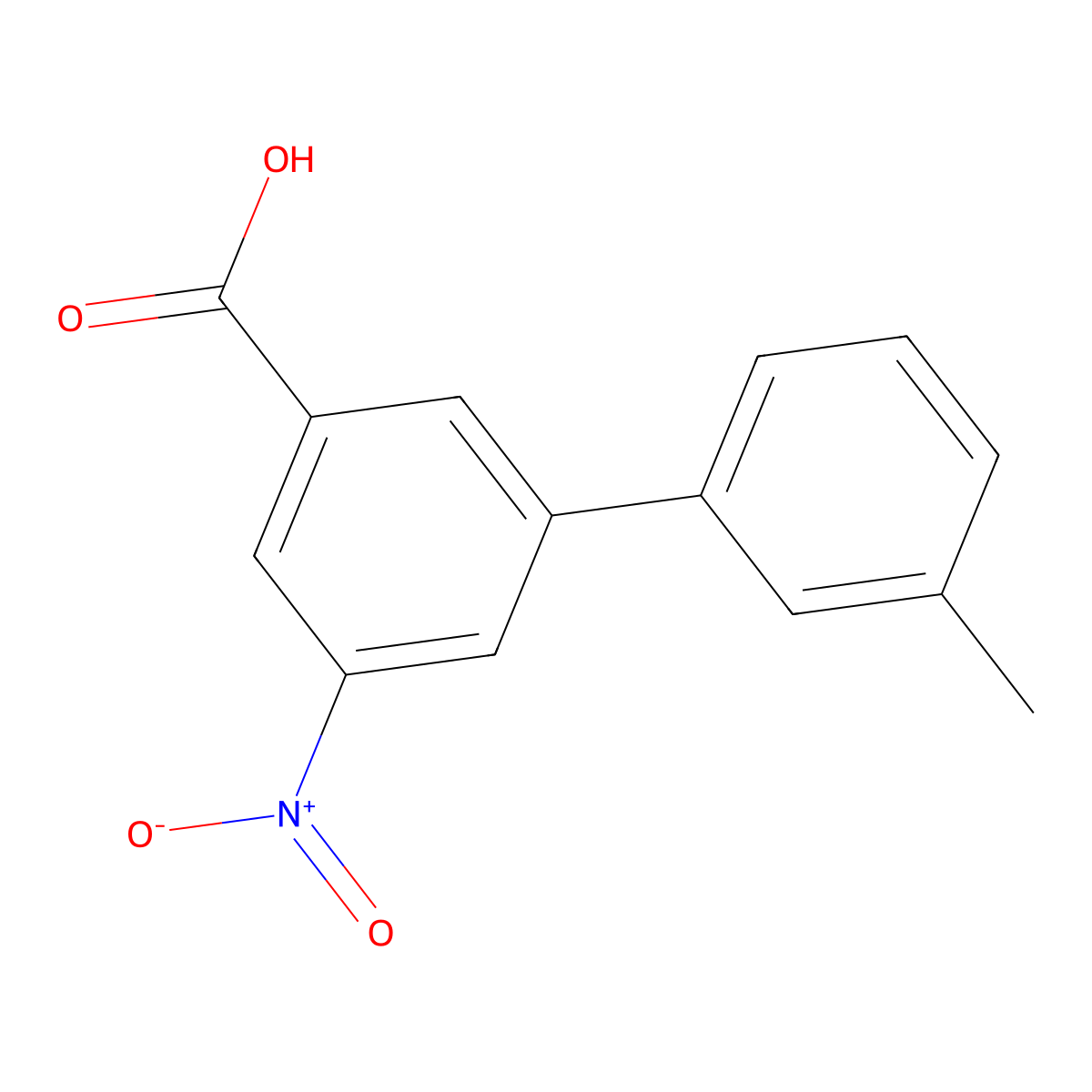 3-(3-Methylphenyl)-5-nitrobenzoic acid molecular structure, CAS 1261953-03-0