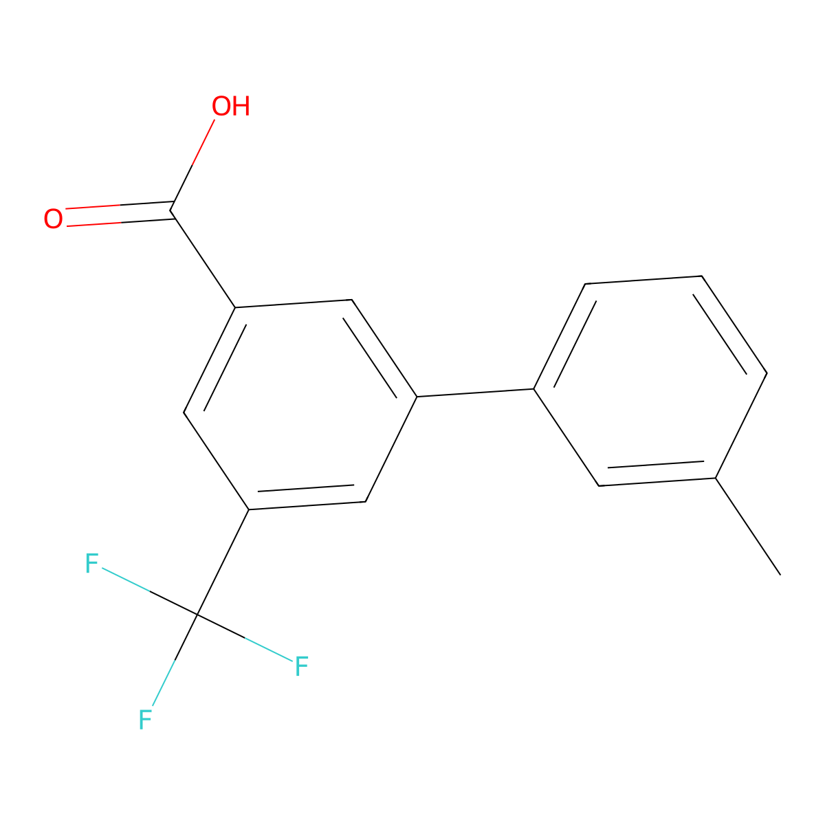 3-(3-Methylphenyl)-5-trifluoromethylbenzoic acid molecular structure, CAS 1261953-10-9