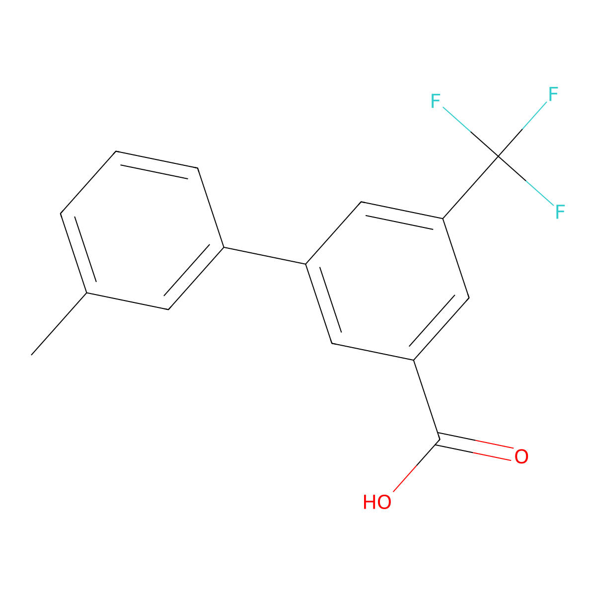 3-(3-Methylphenyl)-5-trifluoromethylbenzoic acid molecular structure, CAS 1261953-10-9