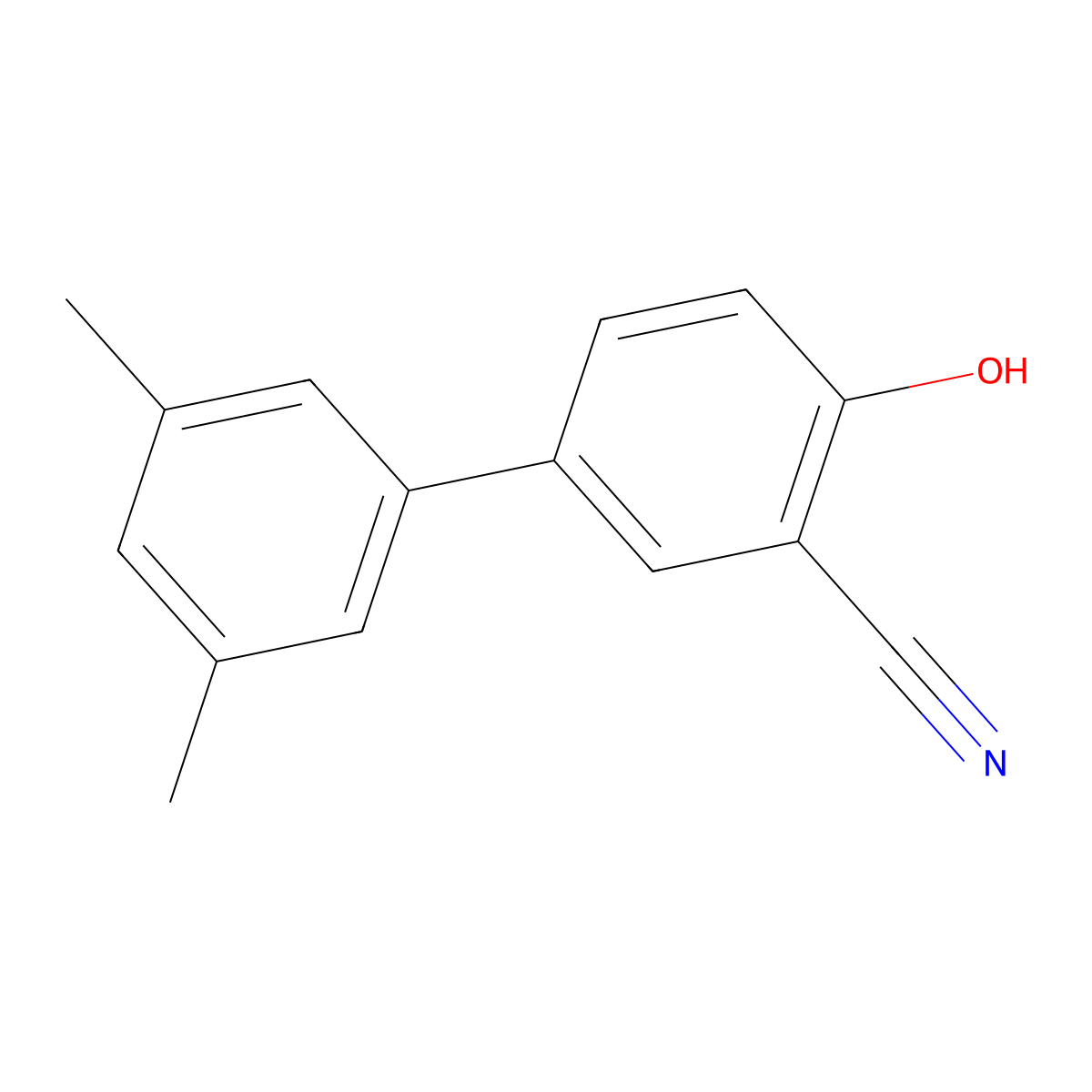 2-Cyano-4-(3,5-dimethylphenyl)phenol molecular structure, CAS 1261953-18-7
