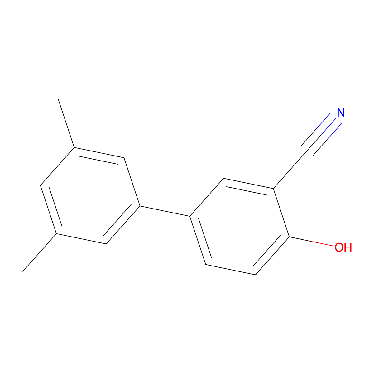 2-Cyano-4-(3,5-dimethylphenyl)phenol molecular structure, CAS 1261953-18-7