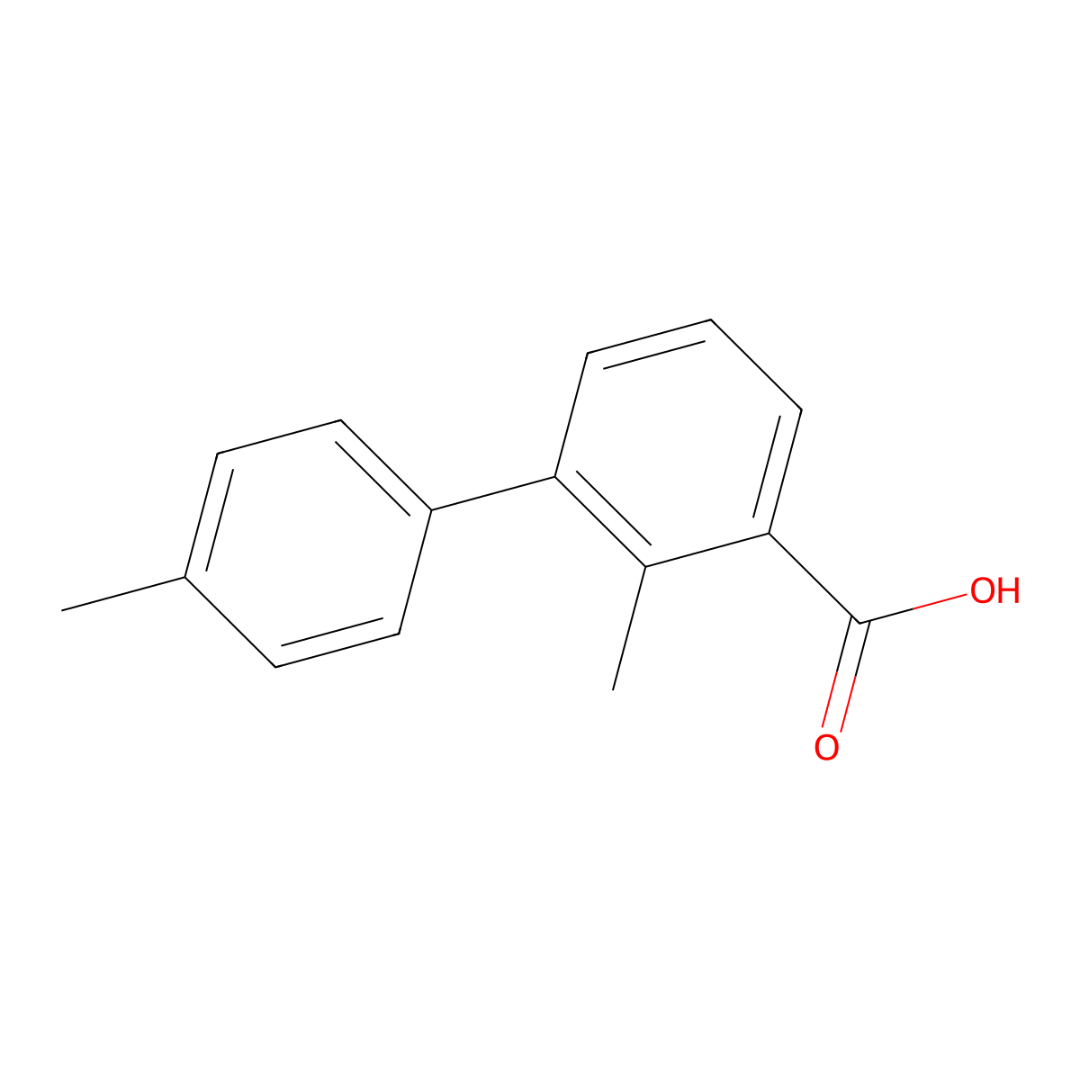 3-(4-Methylphenyl)-2-methylbenzoic acid molecular structure, CAS 1261953-19-8