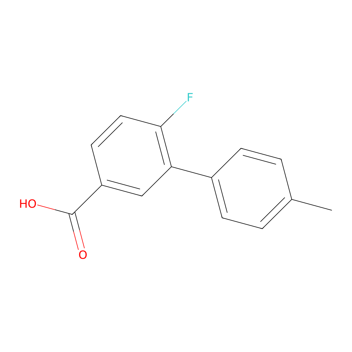 4-Fluoro-3-(4-methylphenyl)benzoic acid molecular structure, CAS 1261953-27-8