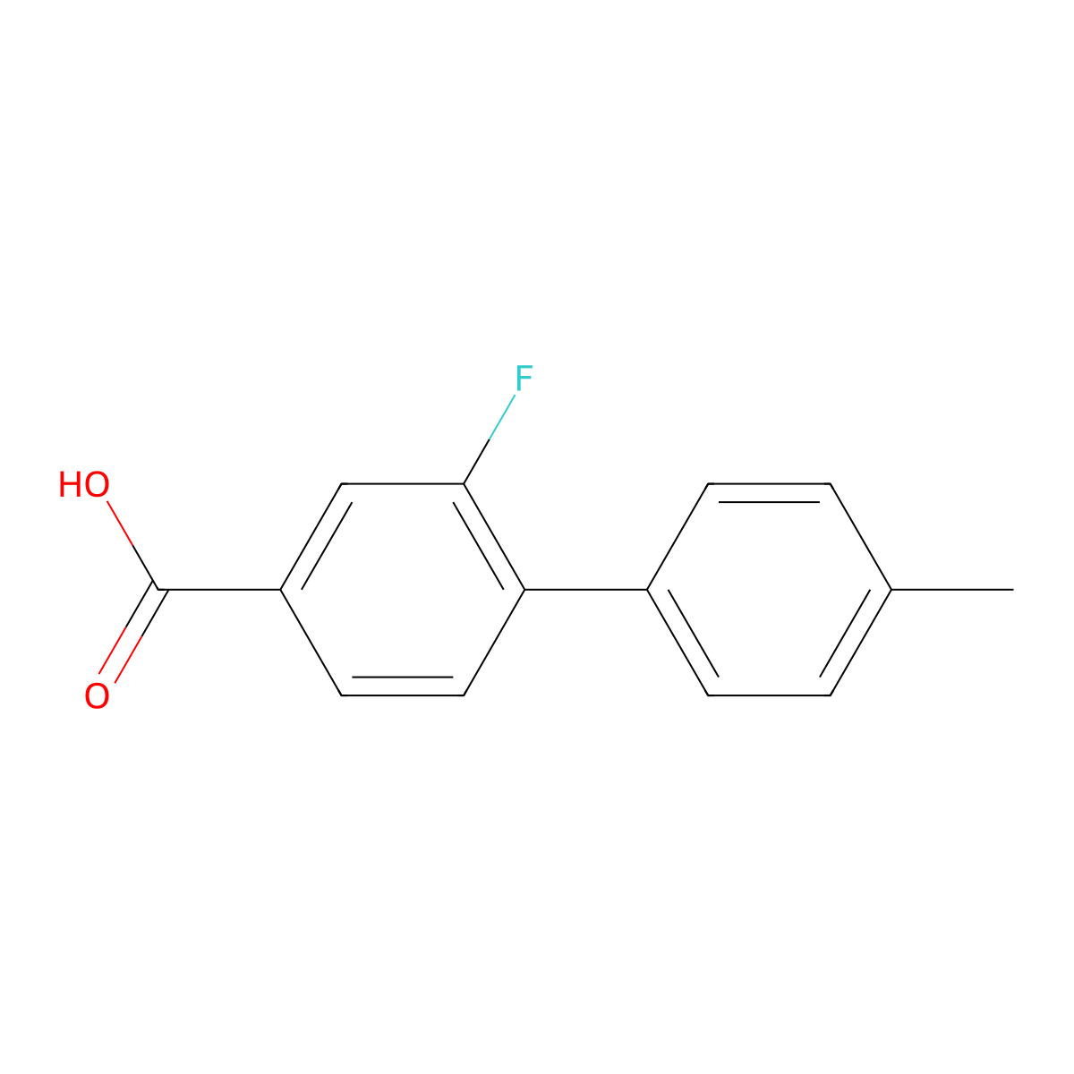 3-Fluoro-4-(4-methylphenyl)benzoic acid molecular structure, CAS 1261953-35-8
