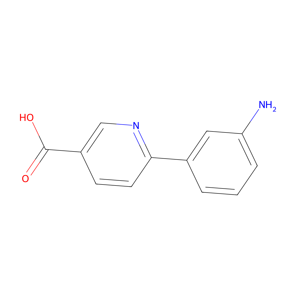 6-(3-Aminophenyl)pyridine-3-carboxylic acid molecular structure, CAS 1261953-36-9