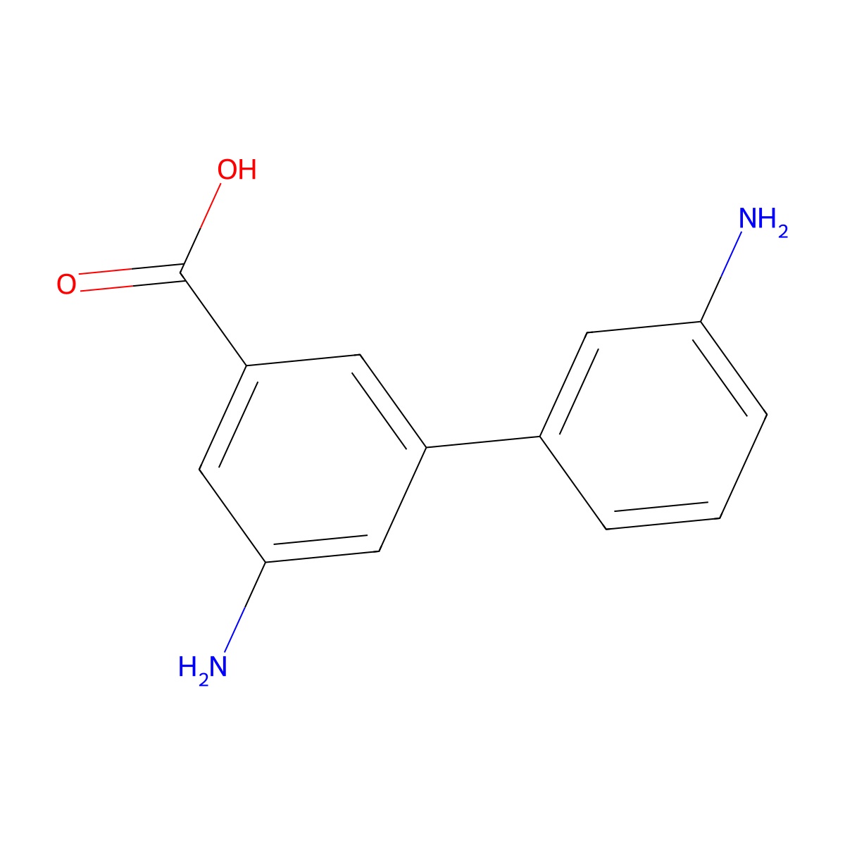 3-Amino-5-(3-aminophenyl)benzoic acid molecular structure, CAS 1261953-53-0