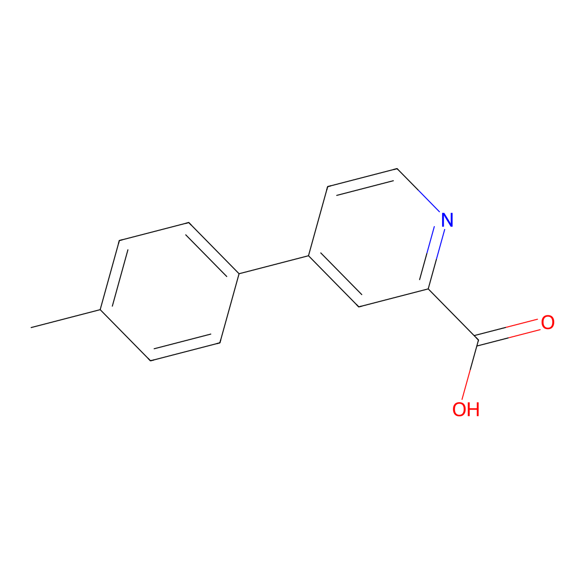 4-(4-Methylphenyl)pyridine-2-carboxylic acid molecular structure, CAS 1261953-65-4