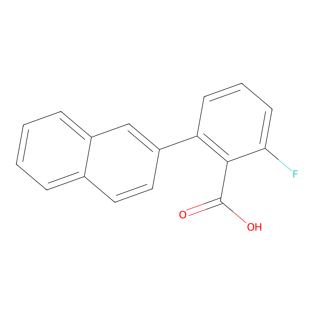 2-Fluoro-6-(naphthalen-2-yl)benzoic acid molecular structure, CAS 1261953-67-6