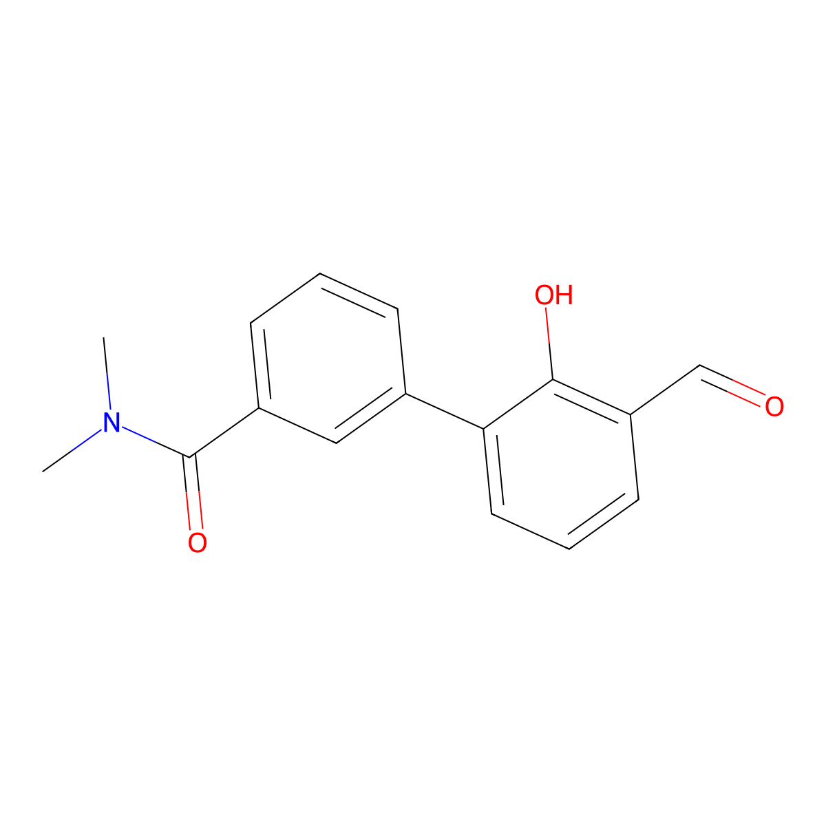 6-[3-(N,N-Dimethylaminocarbonyl)phenyl]-2-formylphenol molecular structure, CAS 1261953-71-2