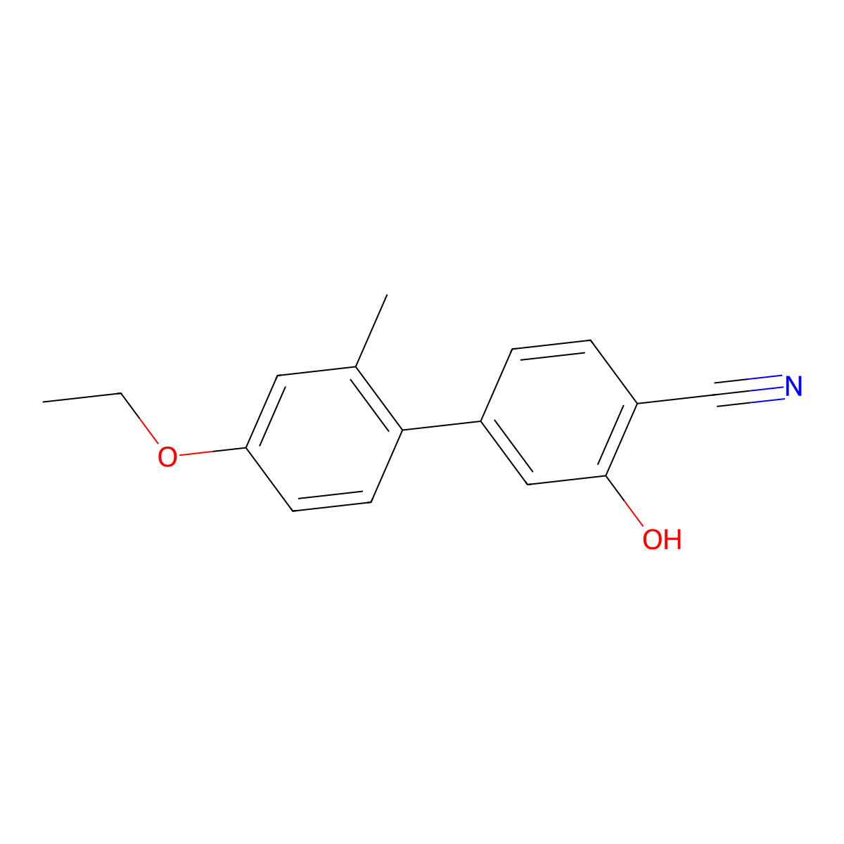 2-Cyano-5-(4-ethoxy-2-methylphenyl)phenol molecular structure, CAS 1261953-76-7
