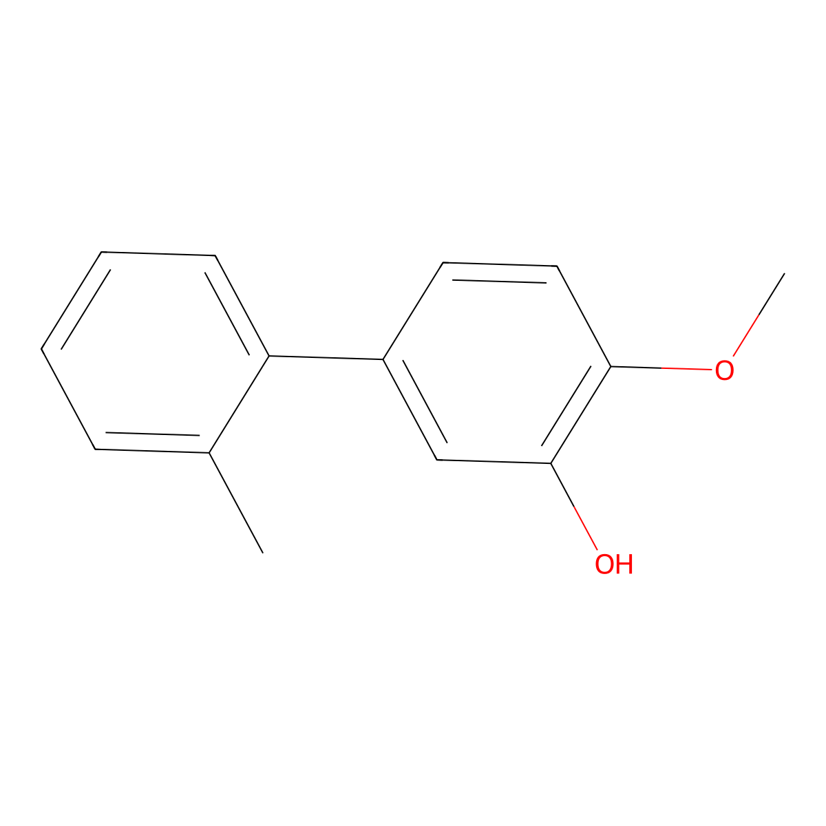 2-Methoxy-5-(2-methylphenyl)phenol molecular structure, CAS 1261953-98-3