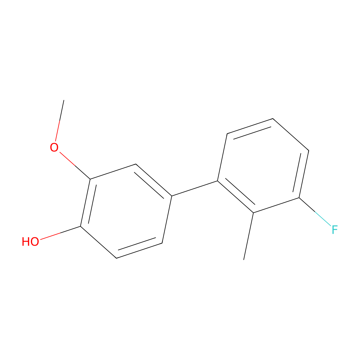 4-(3-Fluoro-2-methylphenyl)-2-methoxyphenol molecular structure, CAS 1261954-15-7