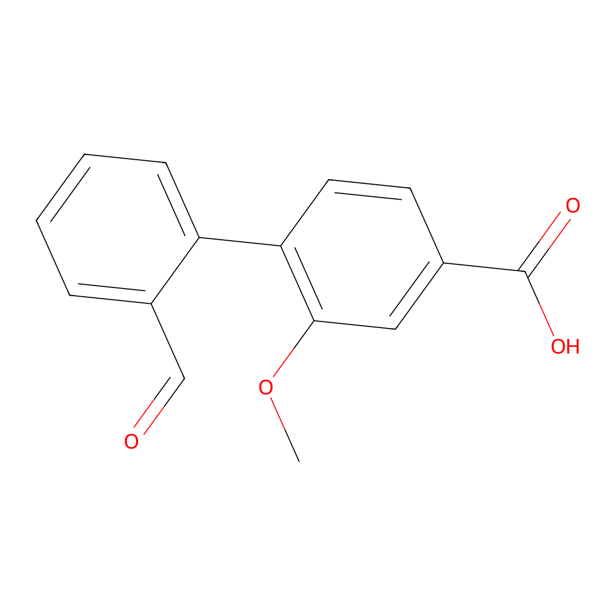 4-(2-Formylphenyl)-3-methoxybenzoic acid molecular structure, CAS 1261954-27-1