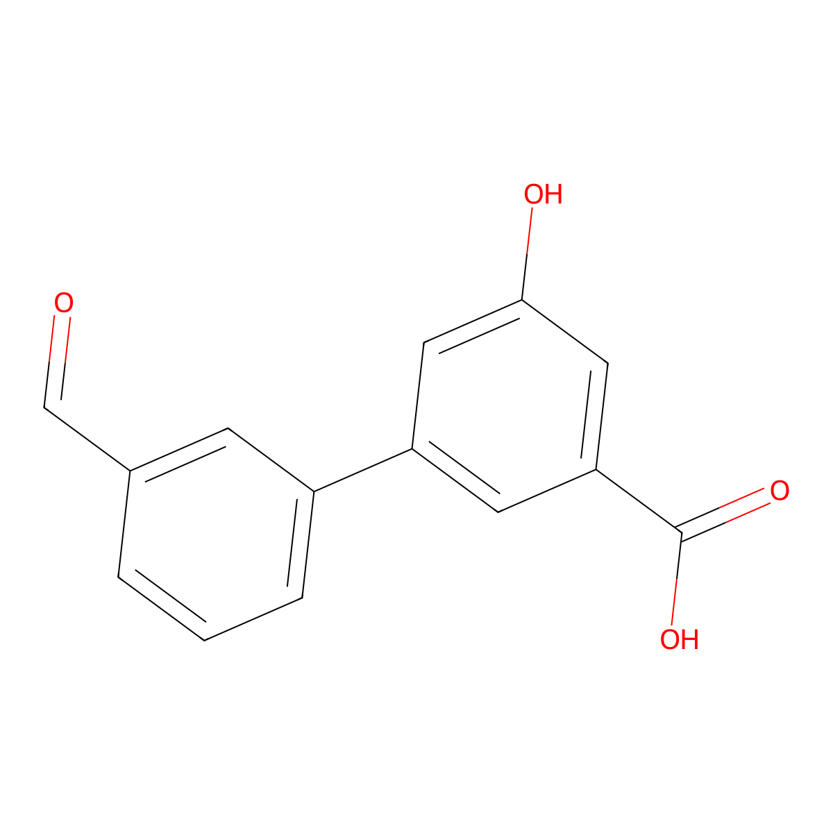 3-(3-Formylphenyl)-5-hydroxybenzoic acid molecular structure, CAS 1261954-30-6