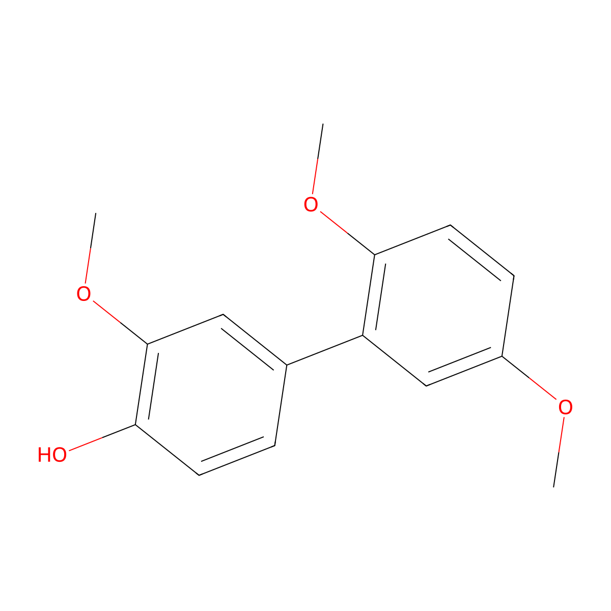 4-(2,5-Dimethoxyphenyl)-2-methoxyphenol molecular structure, CAS 1261954-35-1