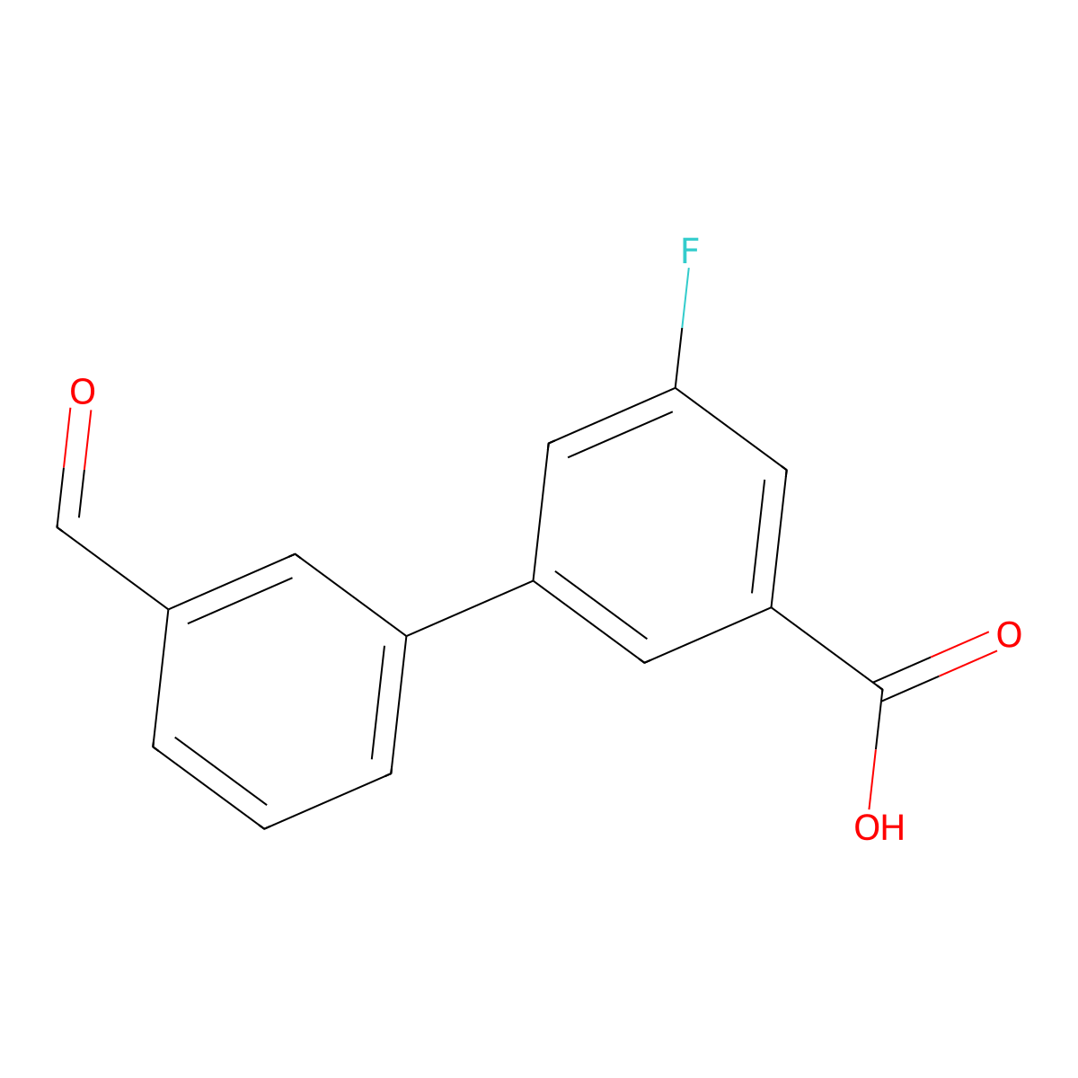 5-Fluoro-3-(3-formylphenyl)benzoic acid molecular structure, CAS 1261954-36-2