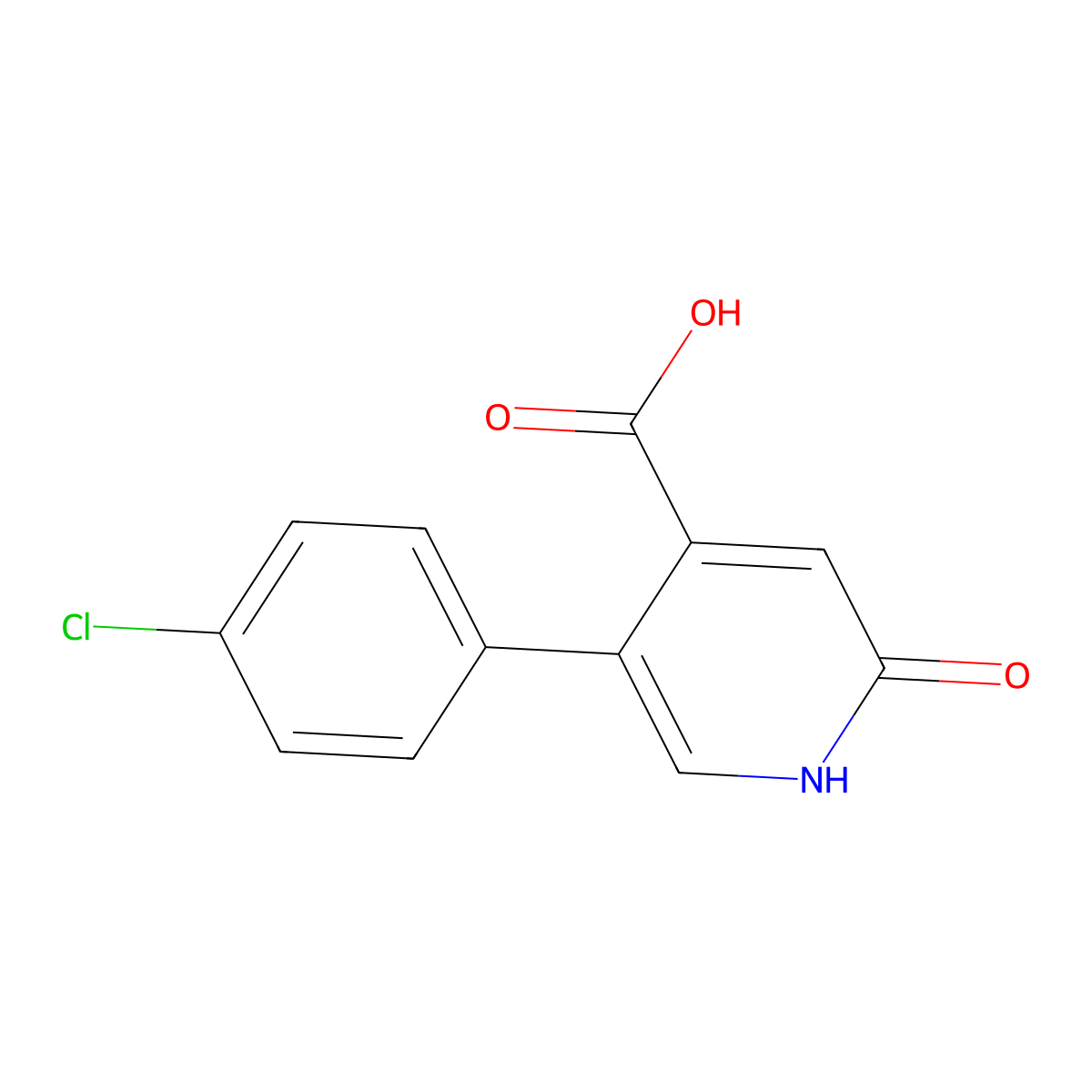 5-(4-Chlorophenyl)-2-hydroxyisonicotinic acid molecular structure, CAS 1261954-43-1