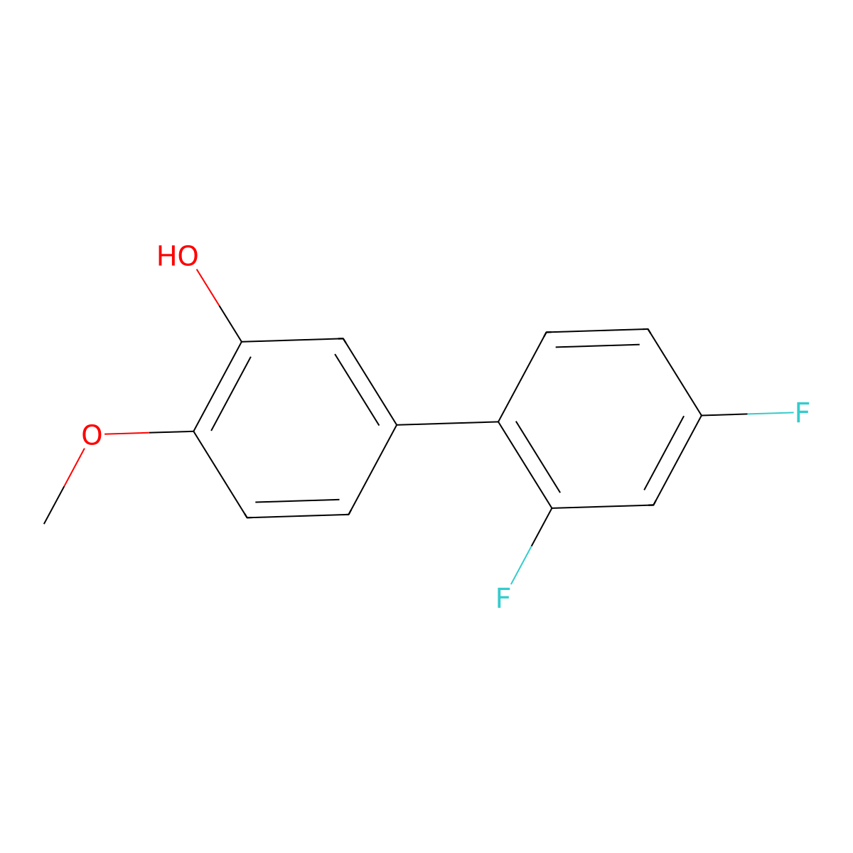 5-(2,4-Difluorophenyl)-2-methoxyphenol molecular structure, CAS 1261954-47-5