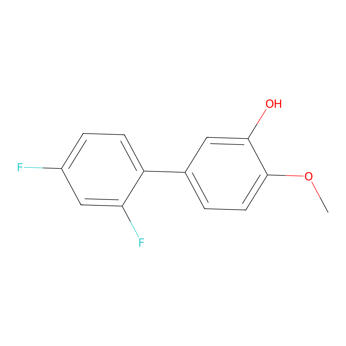 5-(2,4-Difluorophenyl)-2-methoxyphenol molecular structure, CAS 1261954-47-5