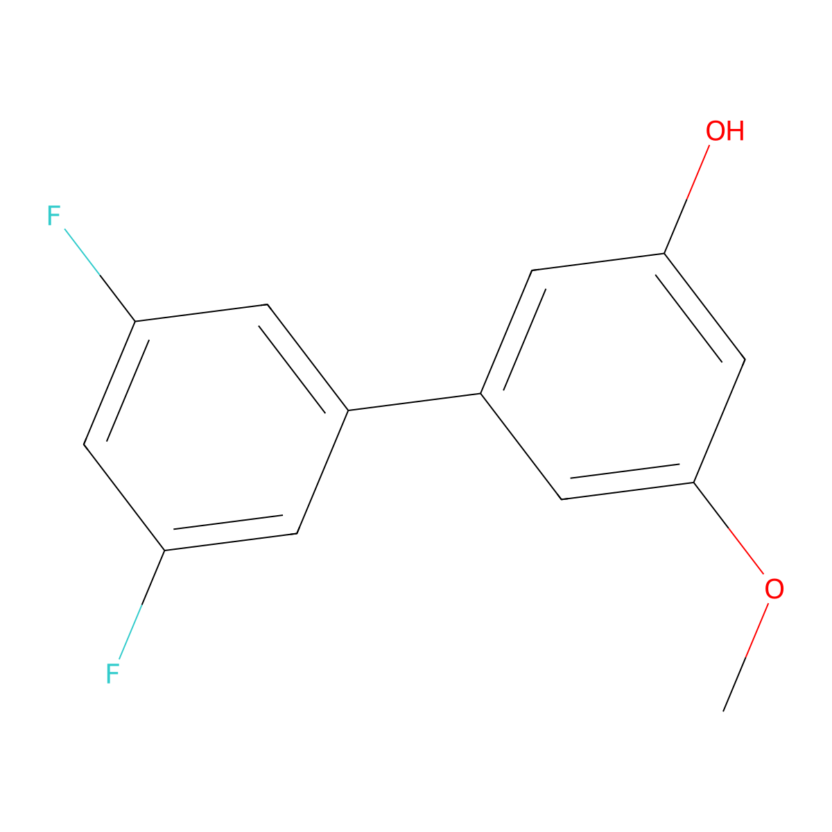 3',5'-Difluoro-5-methoxy[1,1'-biphenyl]-3-ol molecular structure, CAS 1261954-56-6