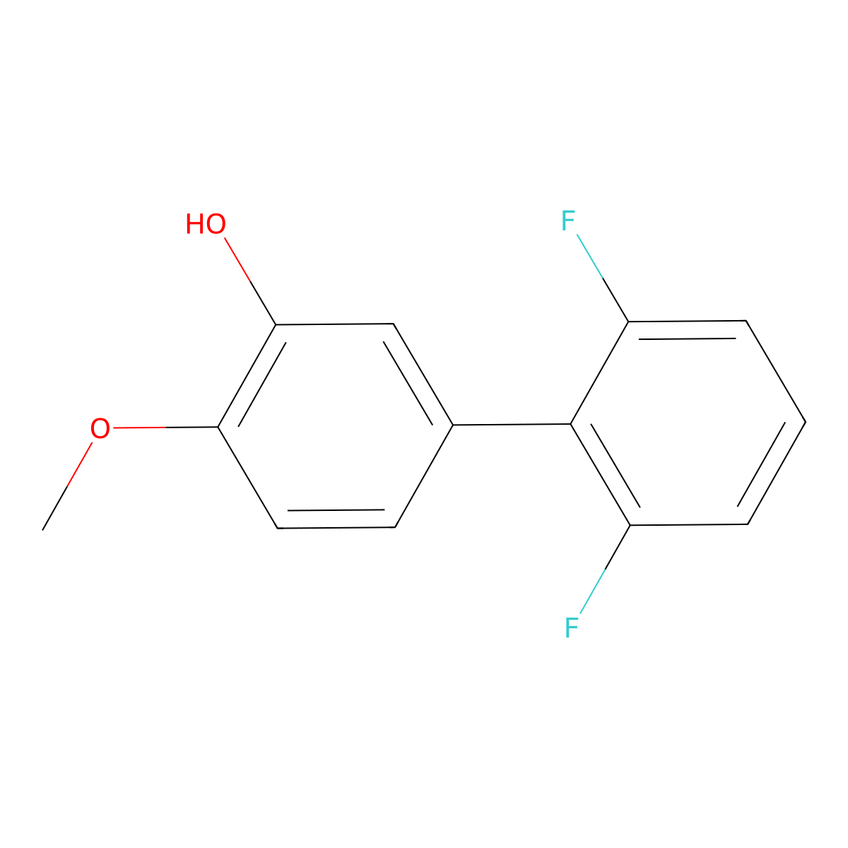 5-(2,6-Difluorophenyl)-2-methoxyphenol molecular structure, CAS 1261954-60-2