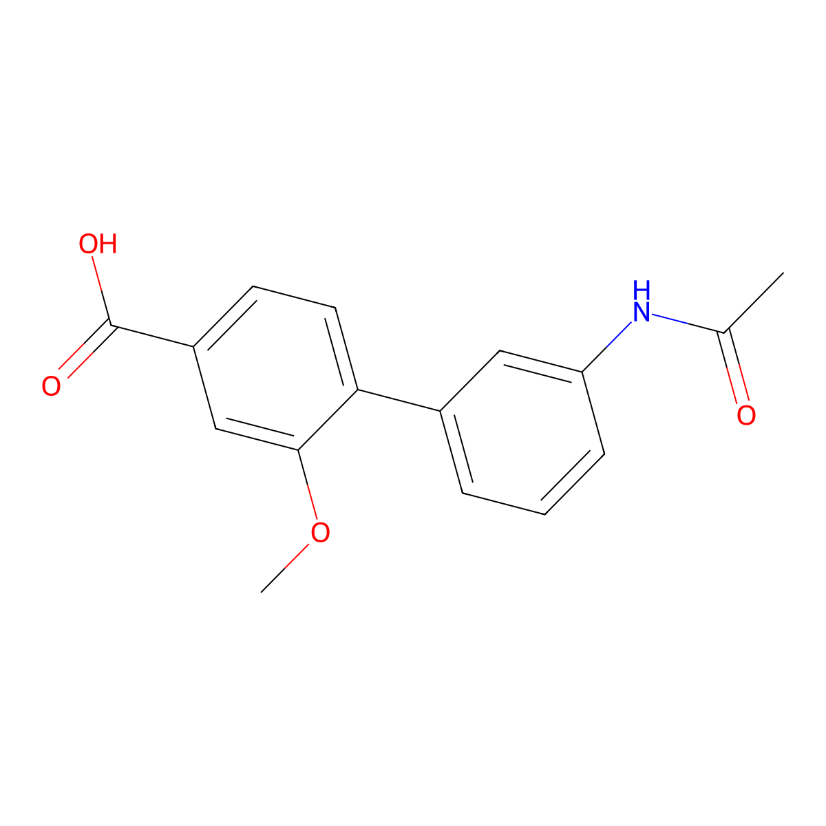4-(3-Acetylaminophenyl)-3-methoxybenzoic acid molecular structure, CAS 1261954-76-0