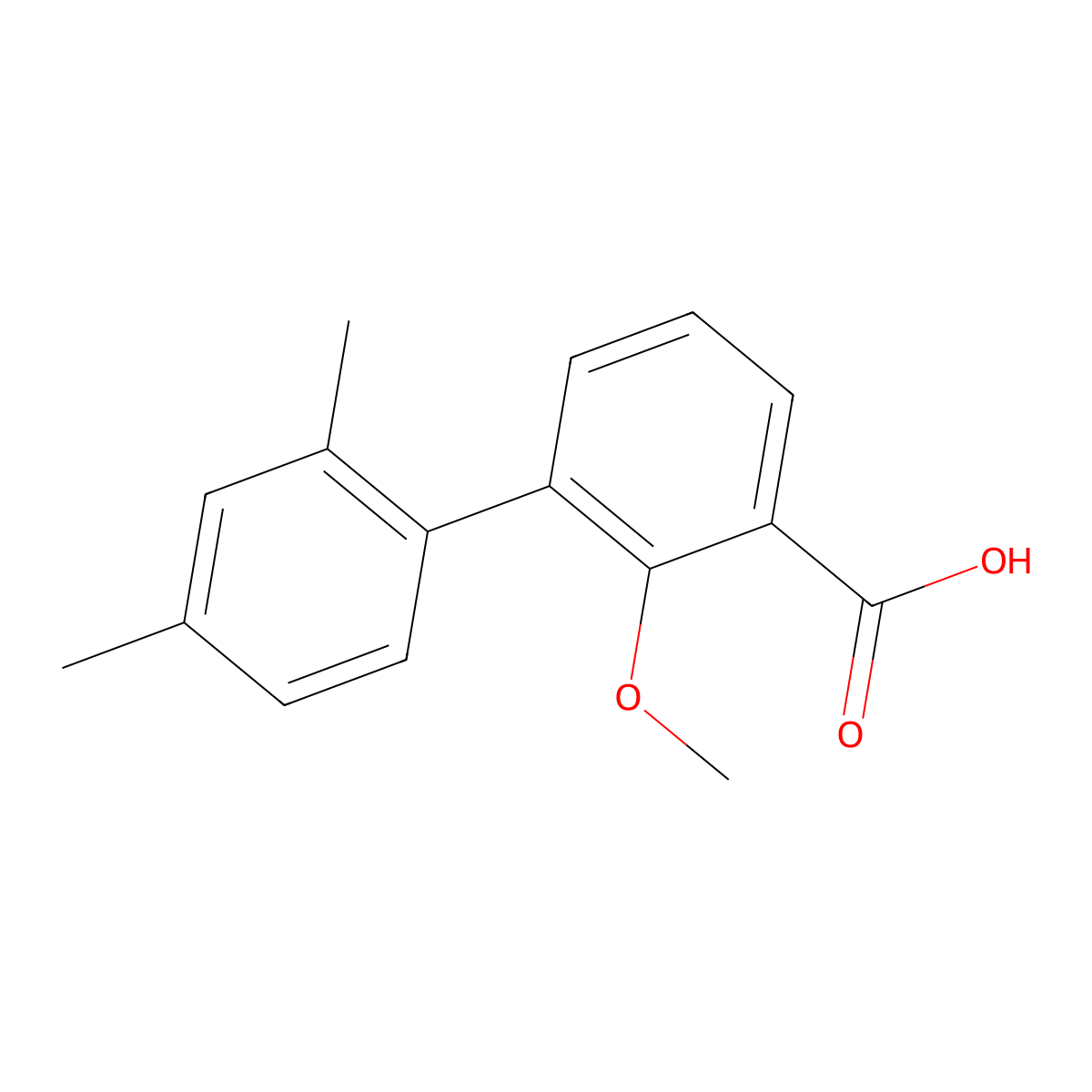 3-(2,4-Dimethylphenyl)-2-methoxybenzoic acid molecular structure, CAS 1261954-88-4