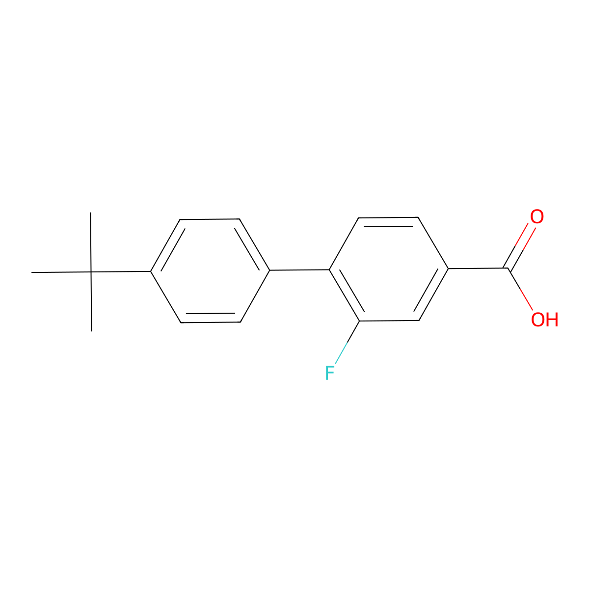 3-Fluoro-4-(4-T-butylphenyl)benzoic acid molecular structure, CAS 1261954-92-0