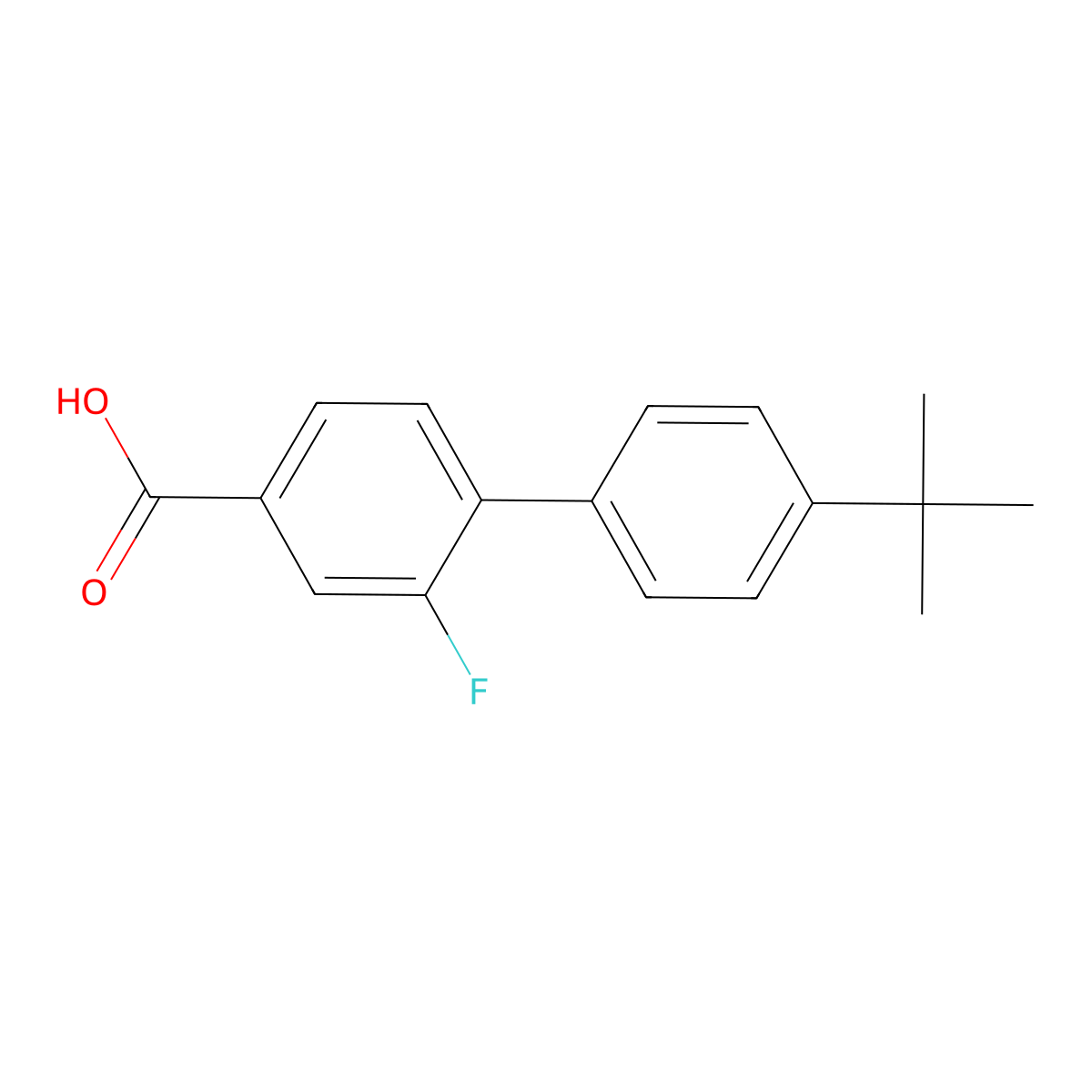 3-Fluoro-4-(4-T-butylphenyl)benzoic acid molecular structure, CAS 1261954-92-0