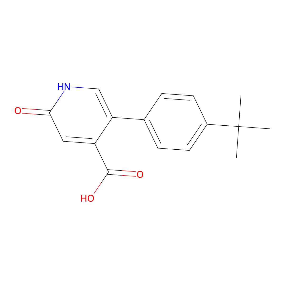 2-Hydroxy-5-(4-T-butylphenyl)isonicotinic acid molecular structure, CAS 1261954-99-7