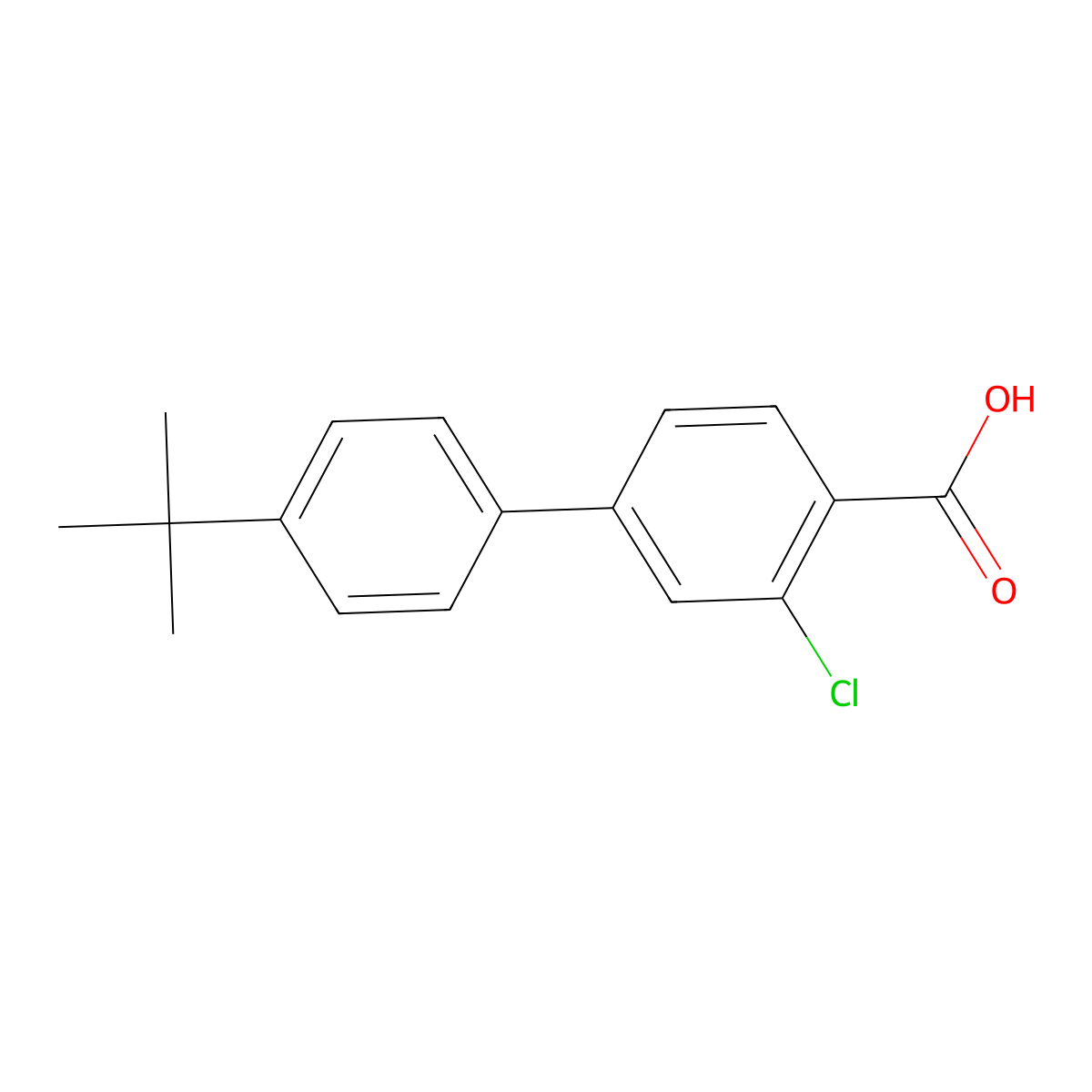2-Chloro-4-(4-T-butylphenyl)benzoic acid molecular structure, CAS 1261955-02-5