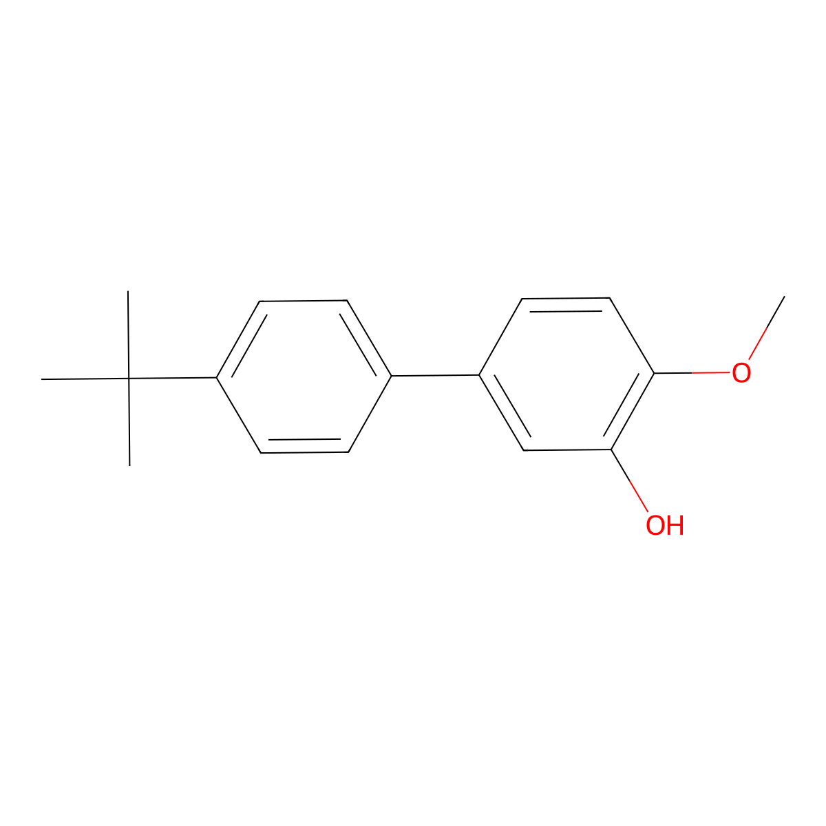 2-Methoxy-5-(4-T-butylphenyl)phenol molecular structure, CAS 1261955-28-5
